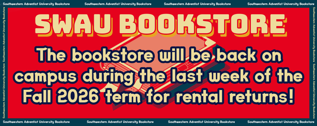 The bookstore will be back on campus during the last week of the Fall 2026 term!