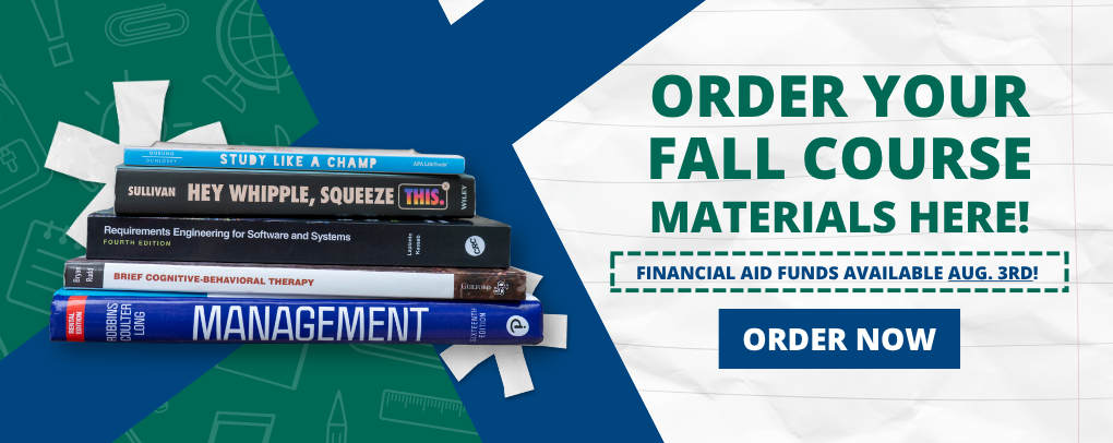 Order Your Fall Course Materials Here! - Banner