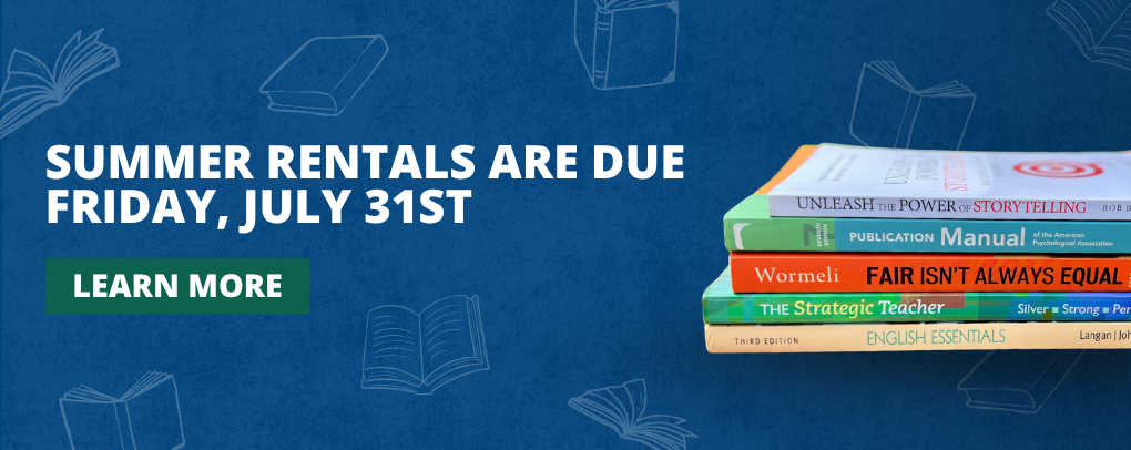 Summer Rental Returns Banner: Rentals due 7/31