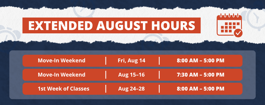 Oredigger Outfitters extended August hours announcement banner