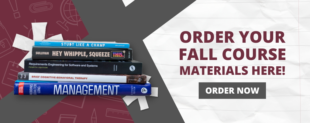 FHU Textbooks Fall 2026 order your course materials banner