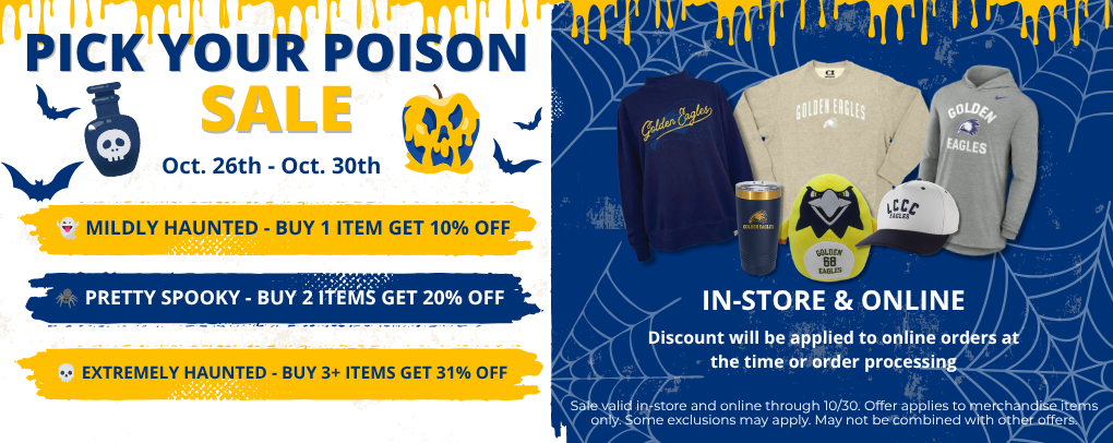 Spooky good deals this week only at the LCCC Bookstore! 