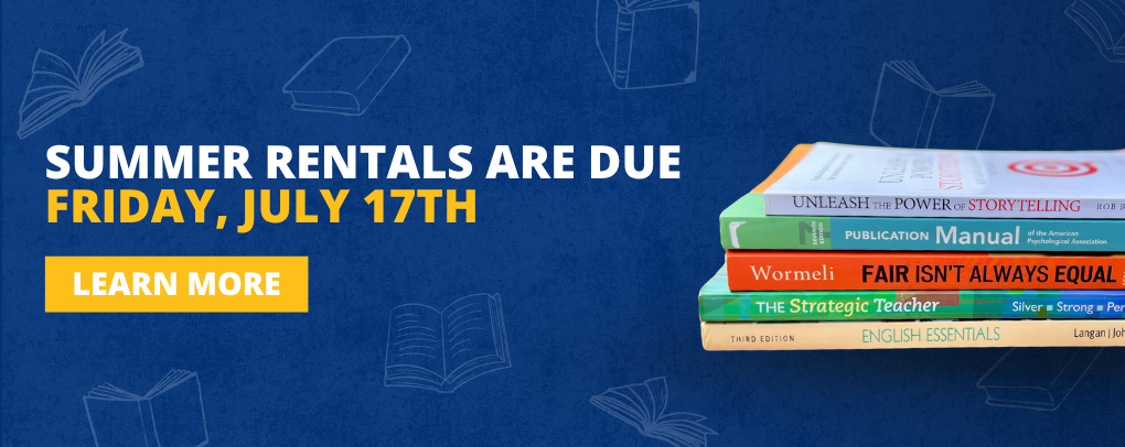 Summer Rentals Due July 17th