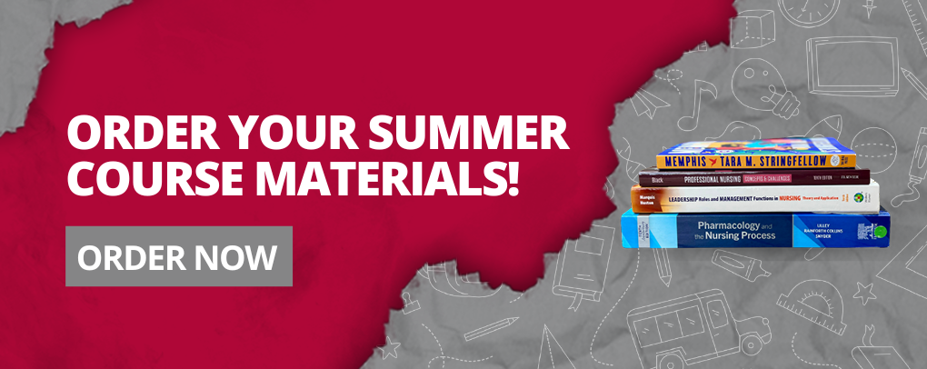 Order Your Summer Course Materials Here Banner