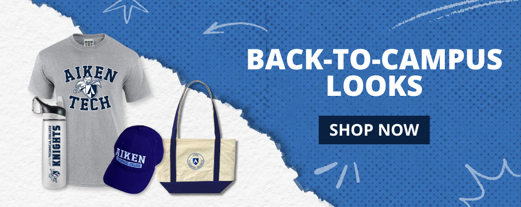ATC Bookstore Warm Weather Approved banner featuring branded t-shirt tote bag and hat with Shop Now button