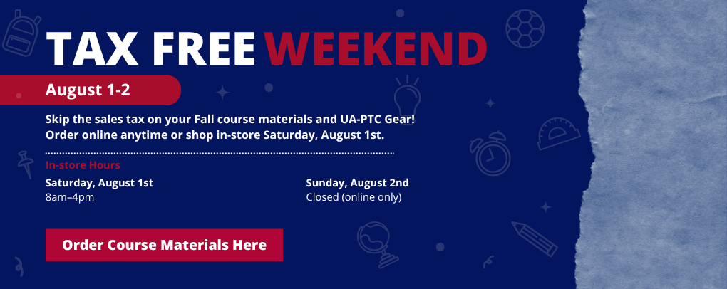 UAPTC- Fall 26 - Tax Free Weekend - Banner