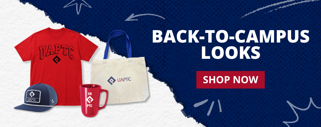 UA-PTC Bookstore Early Fall apparel promotion banner
