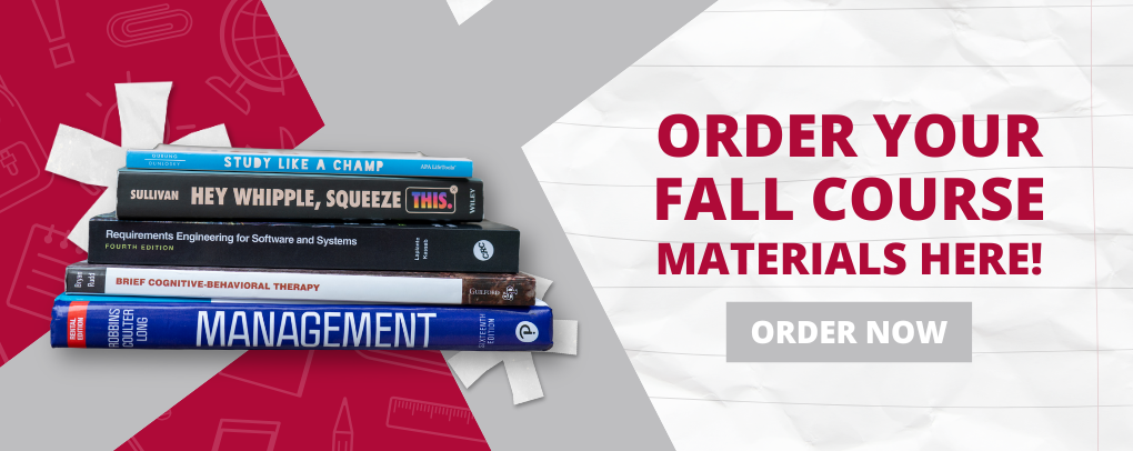 Order Fall Course Materials Here Banner
