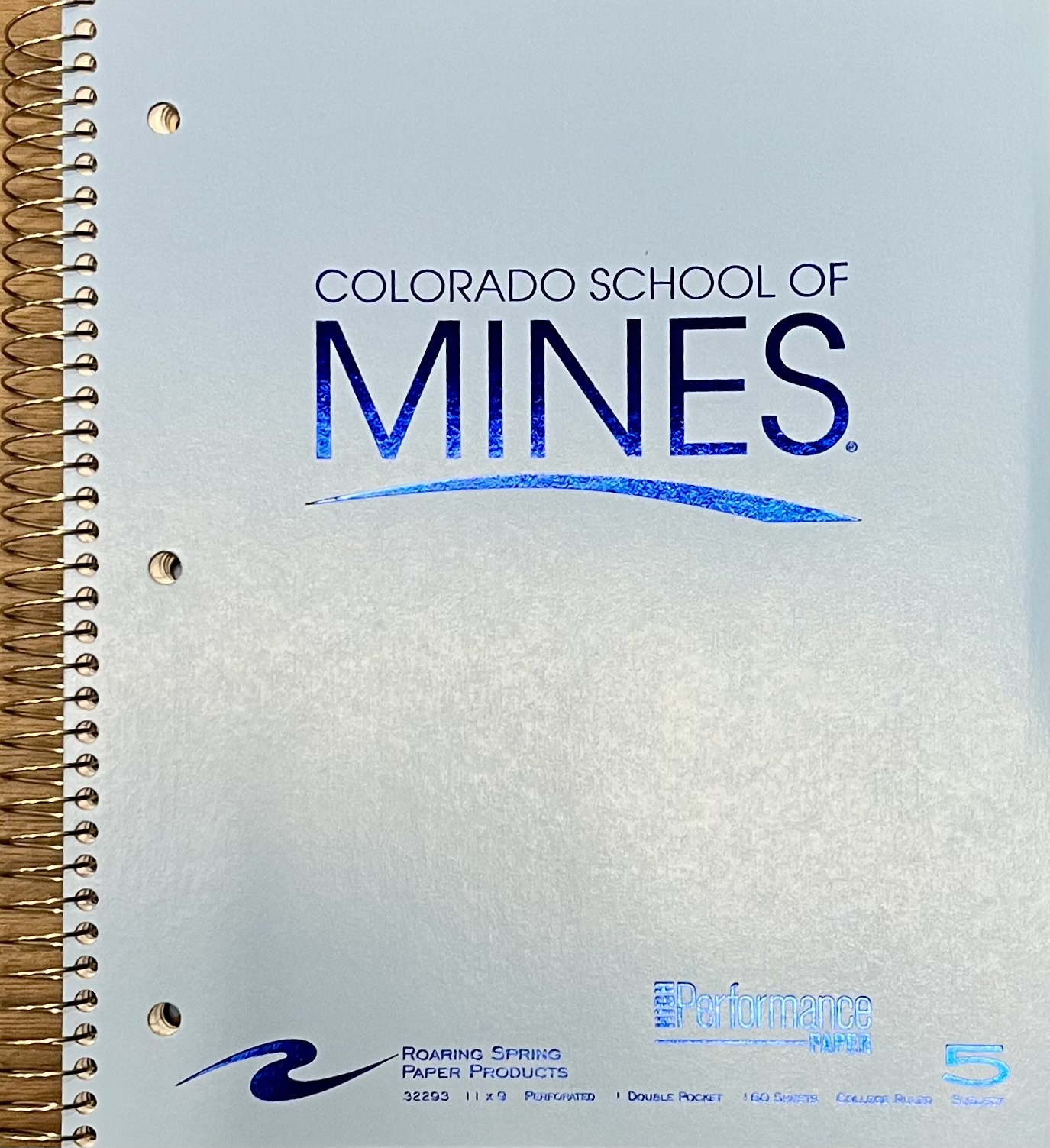 Colorado School of Mines 5-Subject Notebook