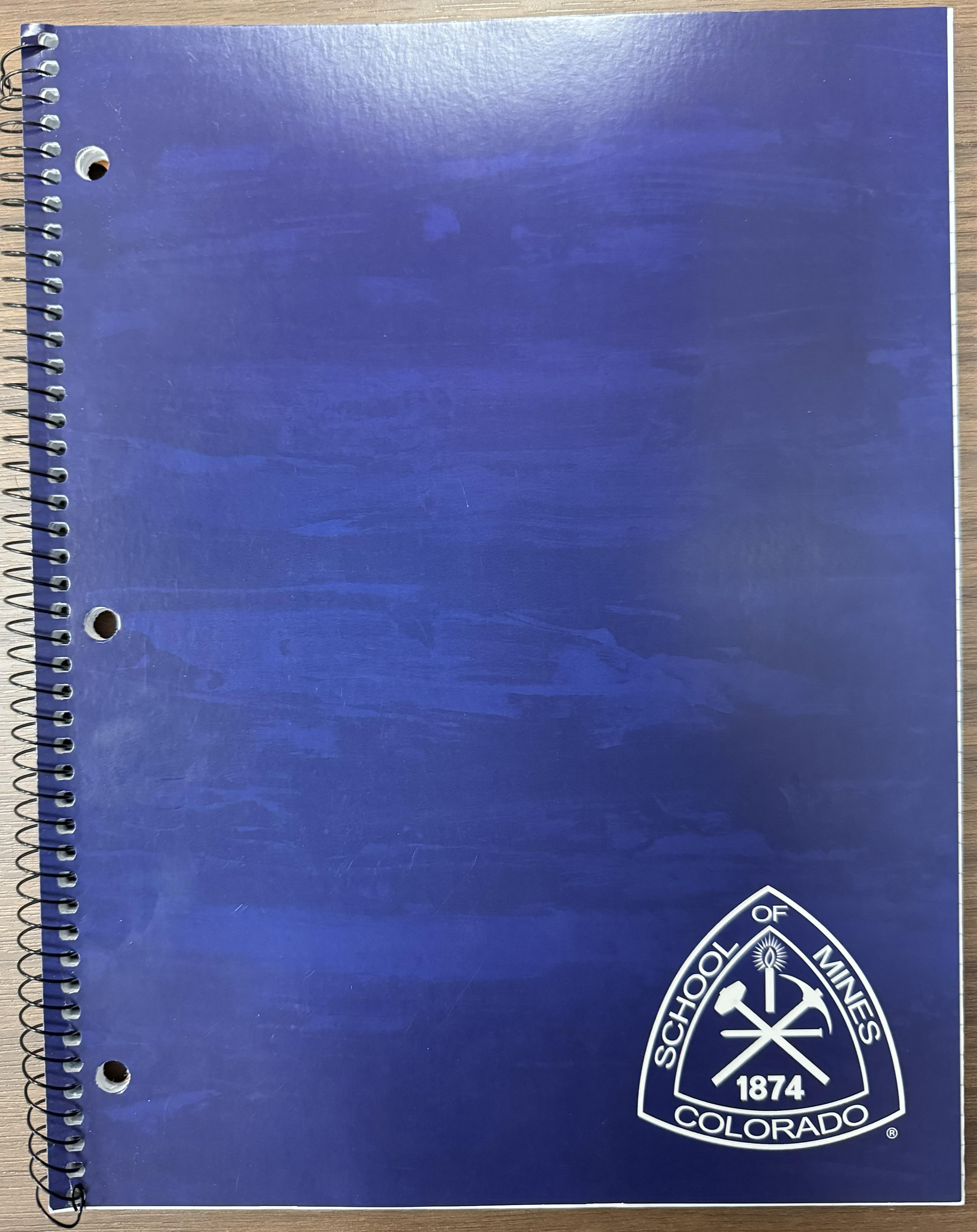 Mines Legacy Triangle 1-Subject Notebook