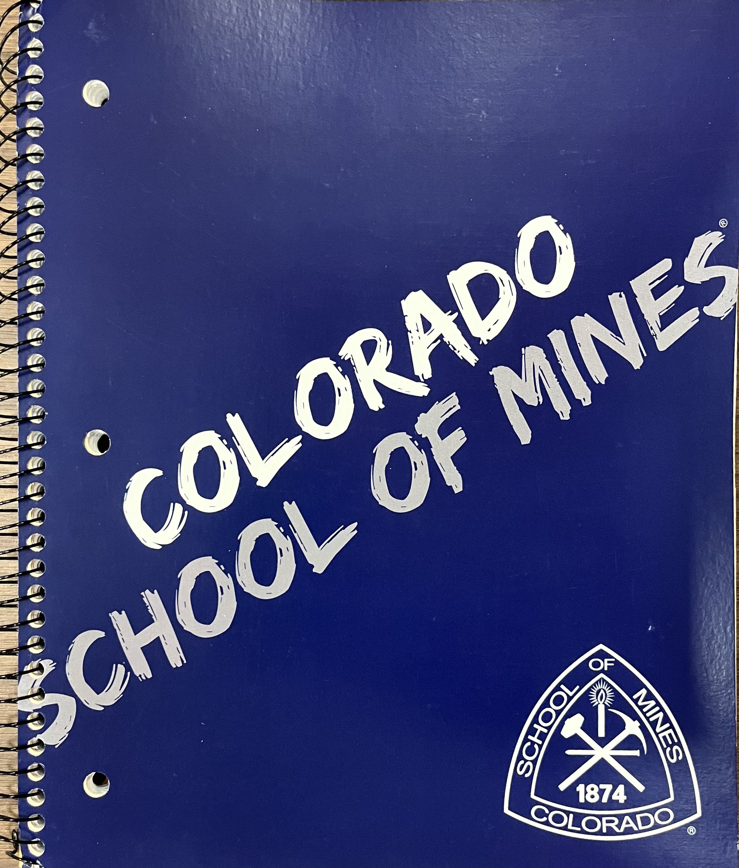 Colorado School of Mines 3-Subject Notebook
