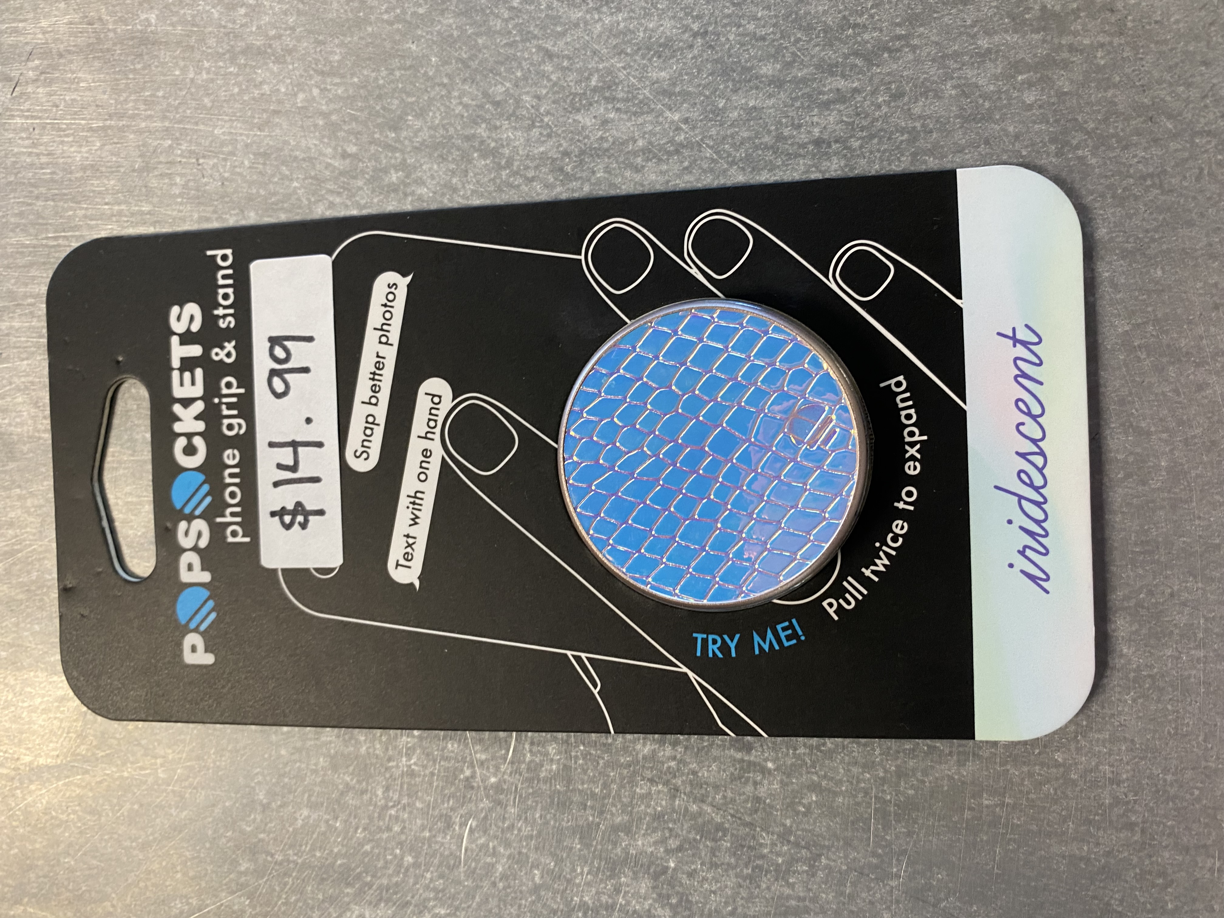 Iridescent Snake Print Pop Socket