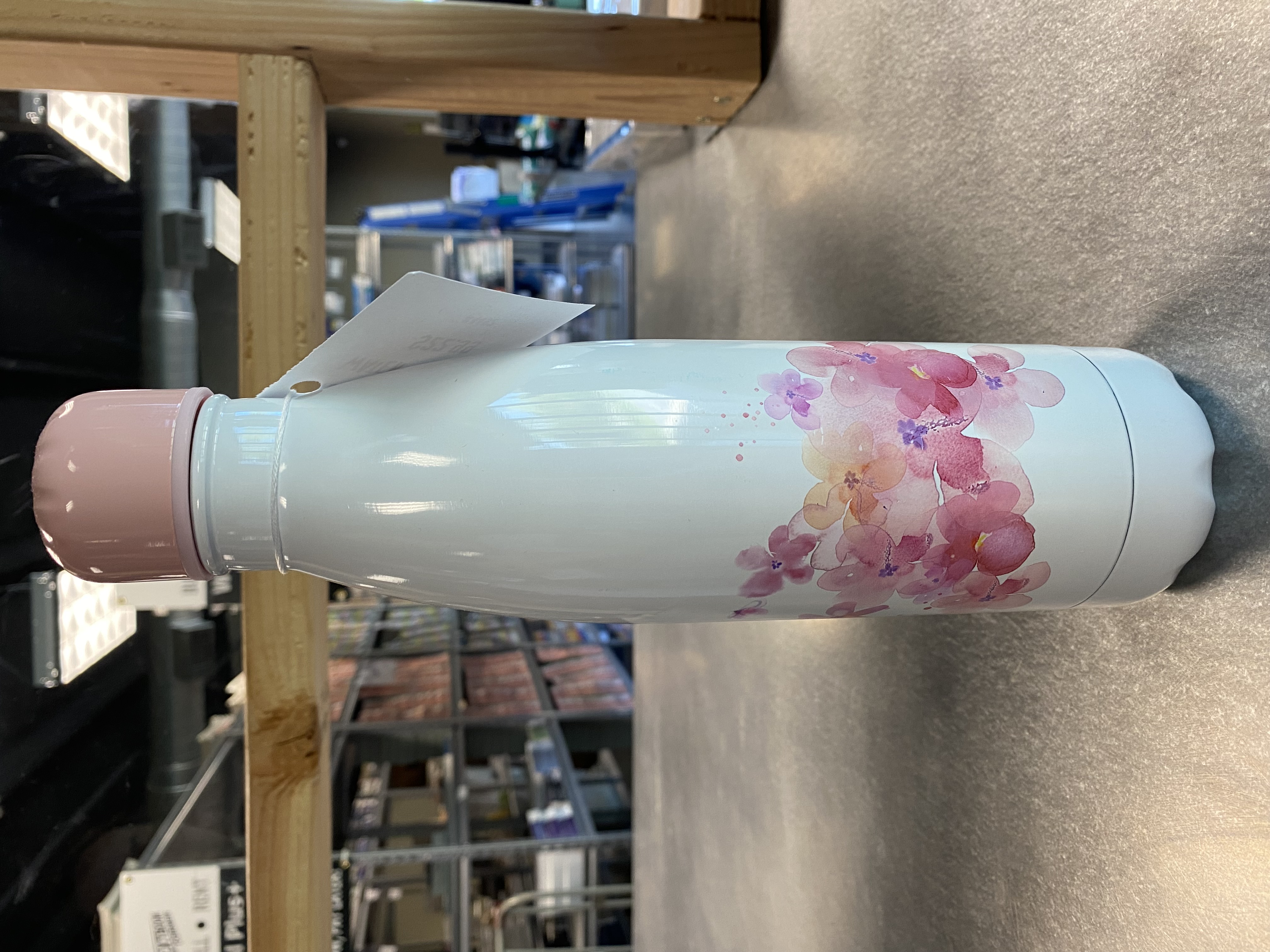 Pink Flower Water Bottle