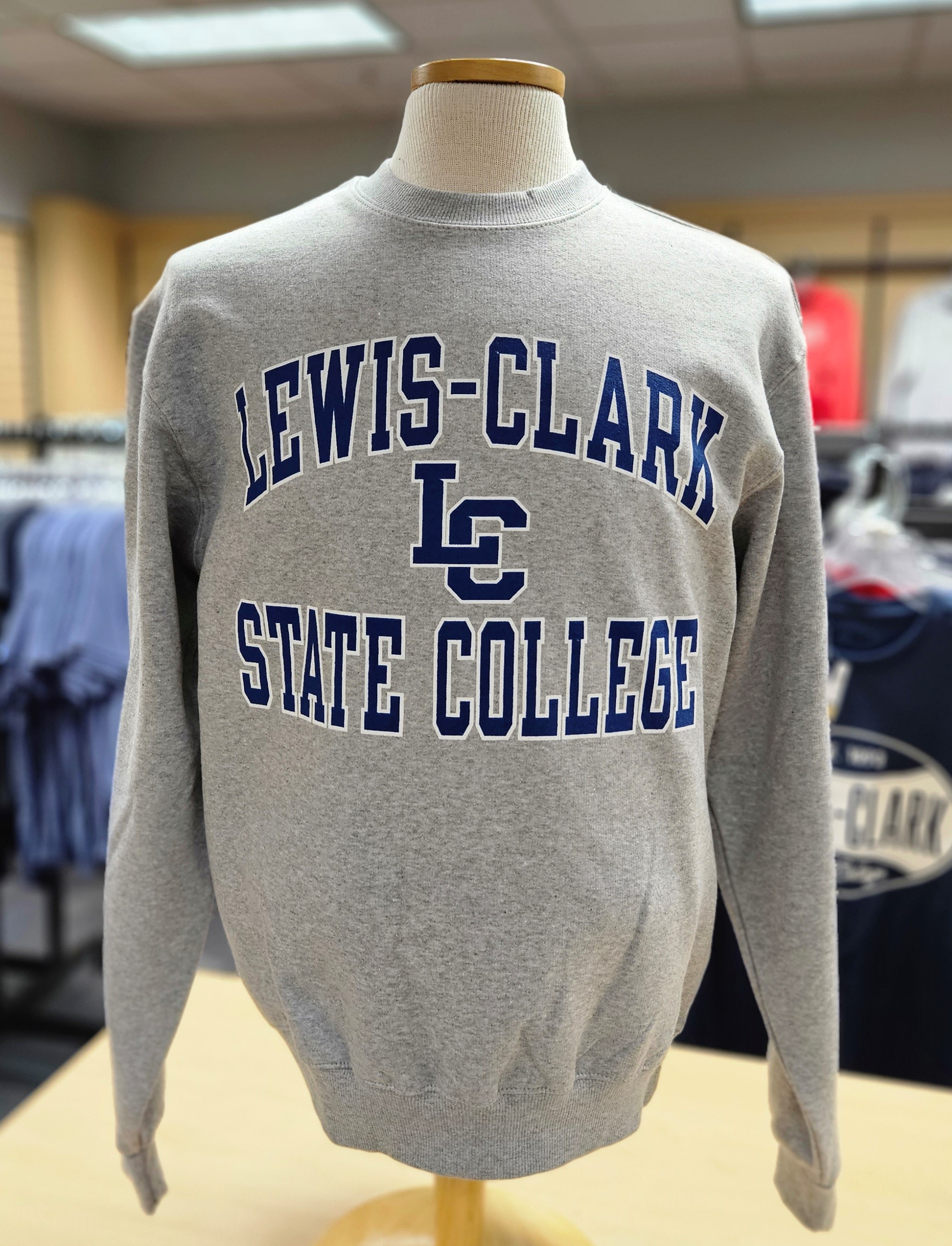 Lewis-Clark State College Heather Grey Pullover Sweatshirt