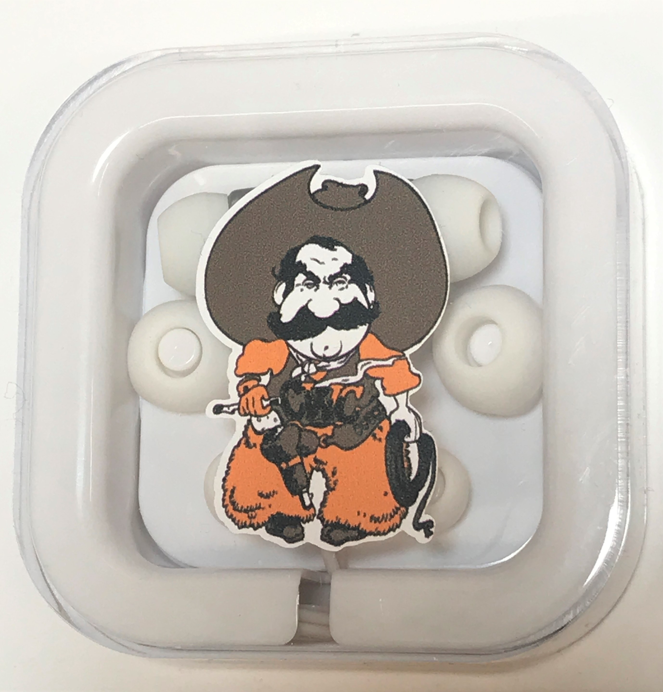 Earbuds with Rusty Decal Case