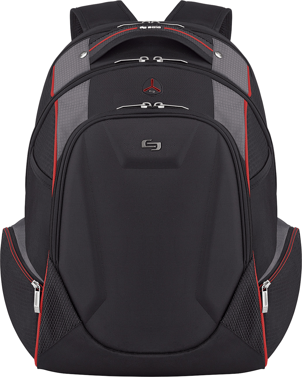 Solo New York Launch Backpack - Black-Gray-Red 19.6in 1Pk BP