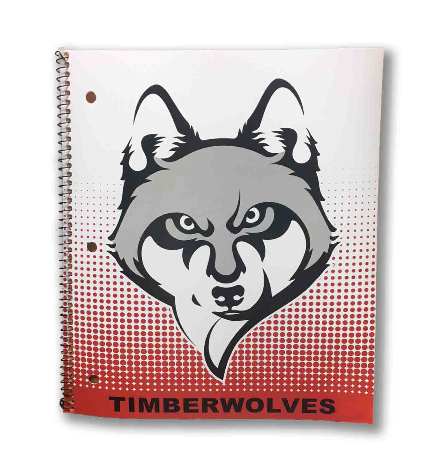 UACCM Timberwolves 1 Subject Notebook