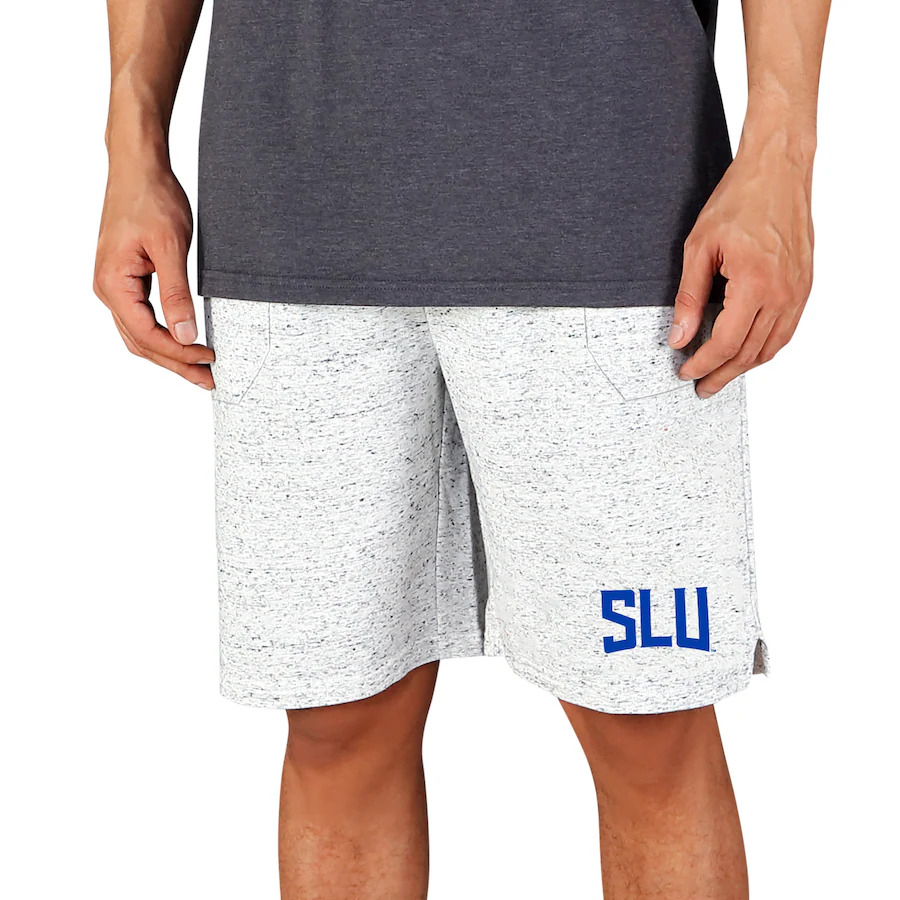 Men's Concepts Sport White/Charcoal Saint Louis Billikens Throttle Knit Jam Shorts