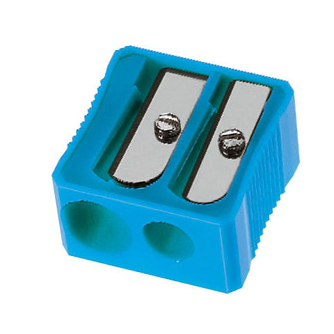 BLOCK DESIGN PENCIL SHARPENERS, DOUBLE-HOLE