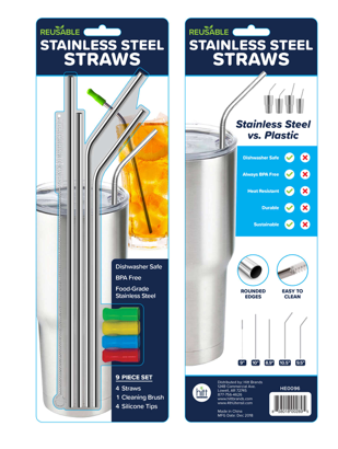 Stainless Steel Straw 4pk