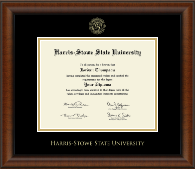 Harris Stowe State University Embossed Seal Diploma Frame