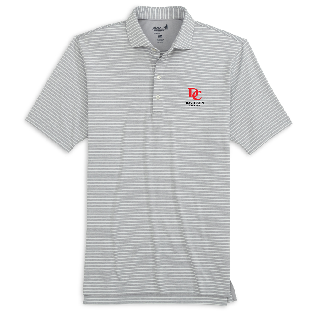 Clipperr Grey Striped Jersey Performance Polo - Johnnie-O