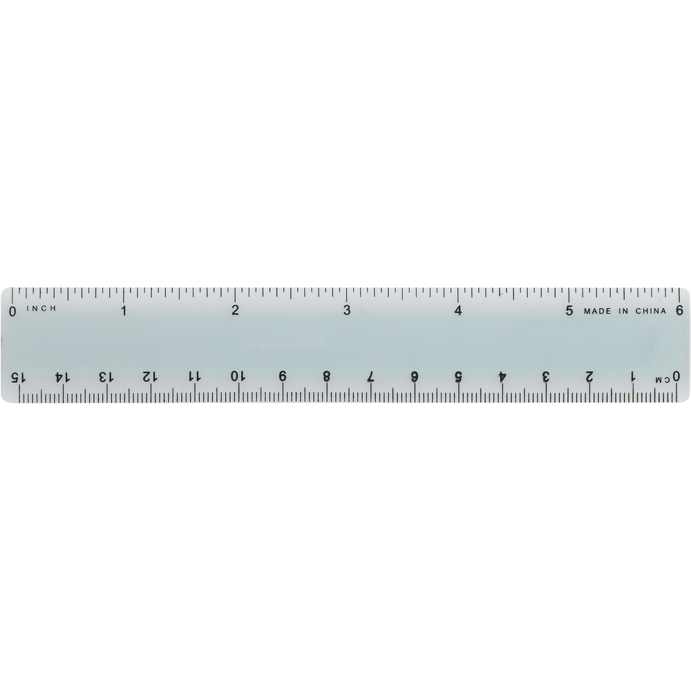 Westcott Plastic Ruler - Gray 6in 1Pk BP