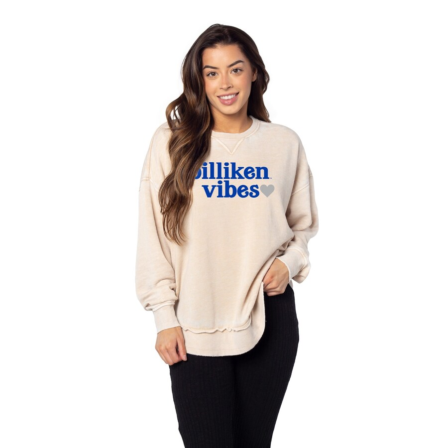 Womens CHICKA D Natural Saint Louis Billikens Campus Crew Crew