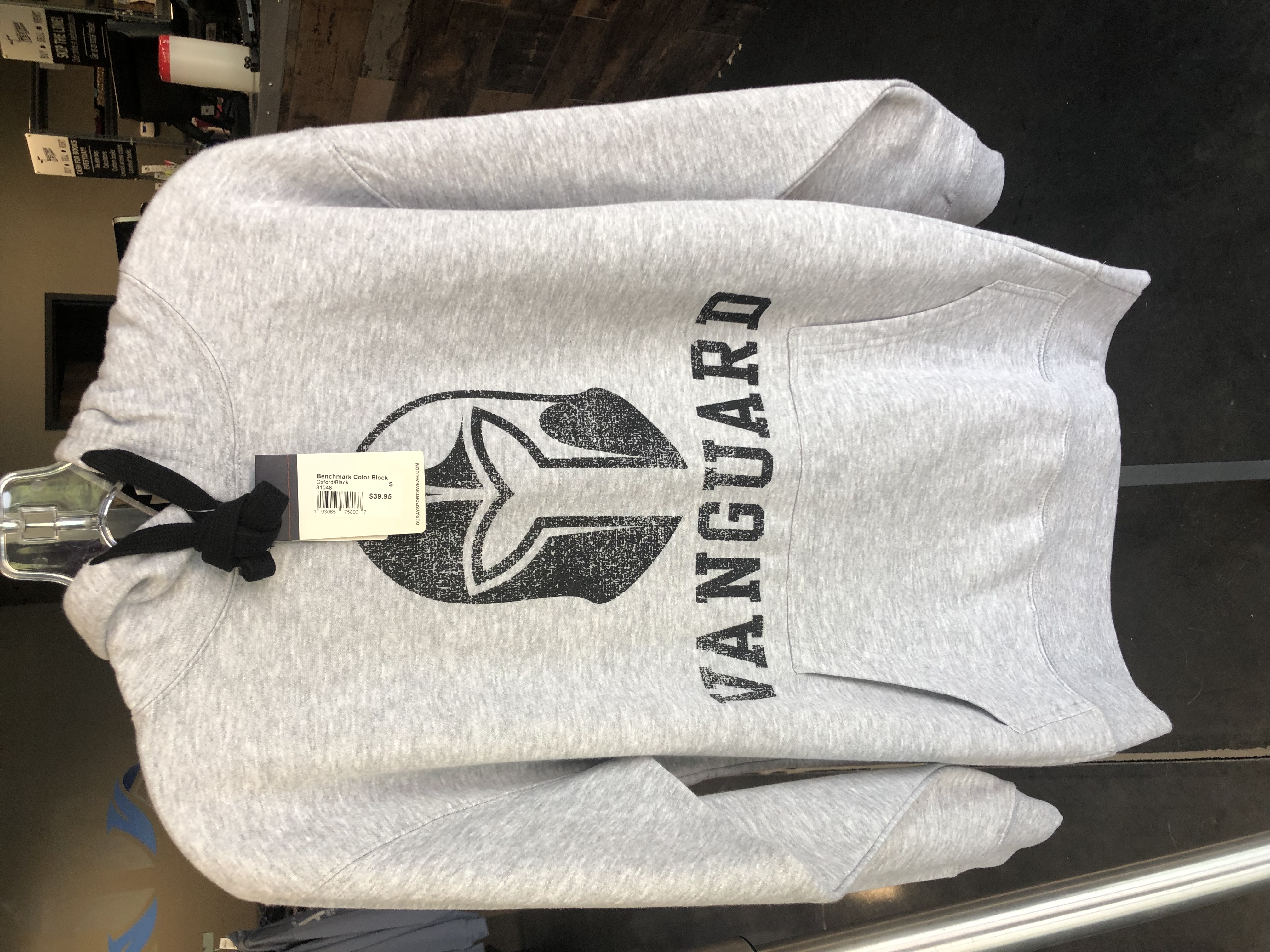 Light Grey ASUB Hoodie with Black Lettering