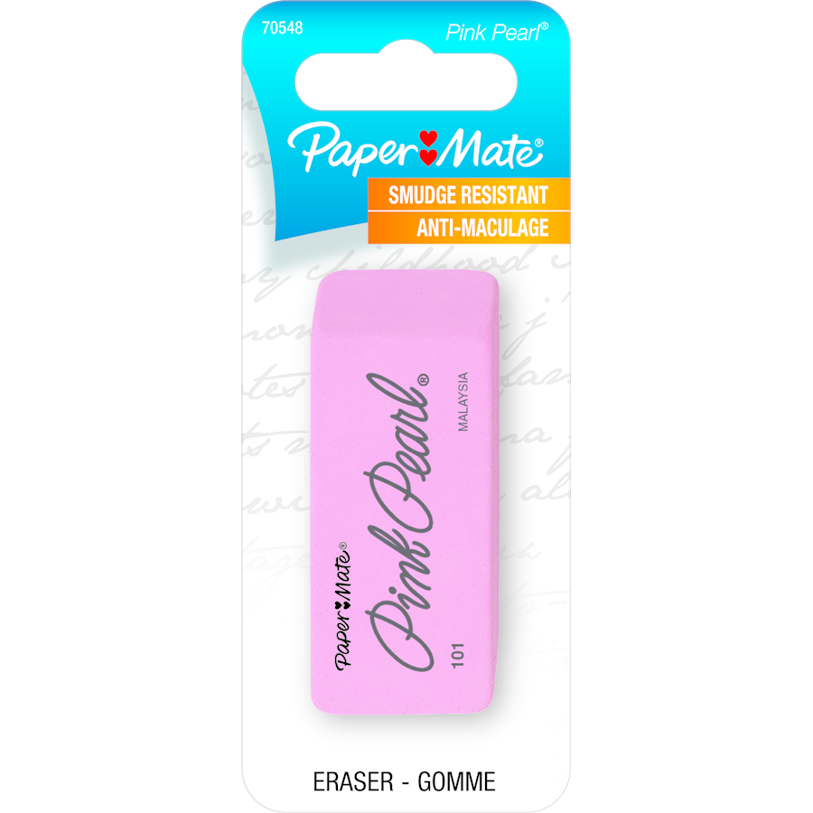 Paper Mate Pearl Eraser - Pink Large 1Pk BP