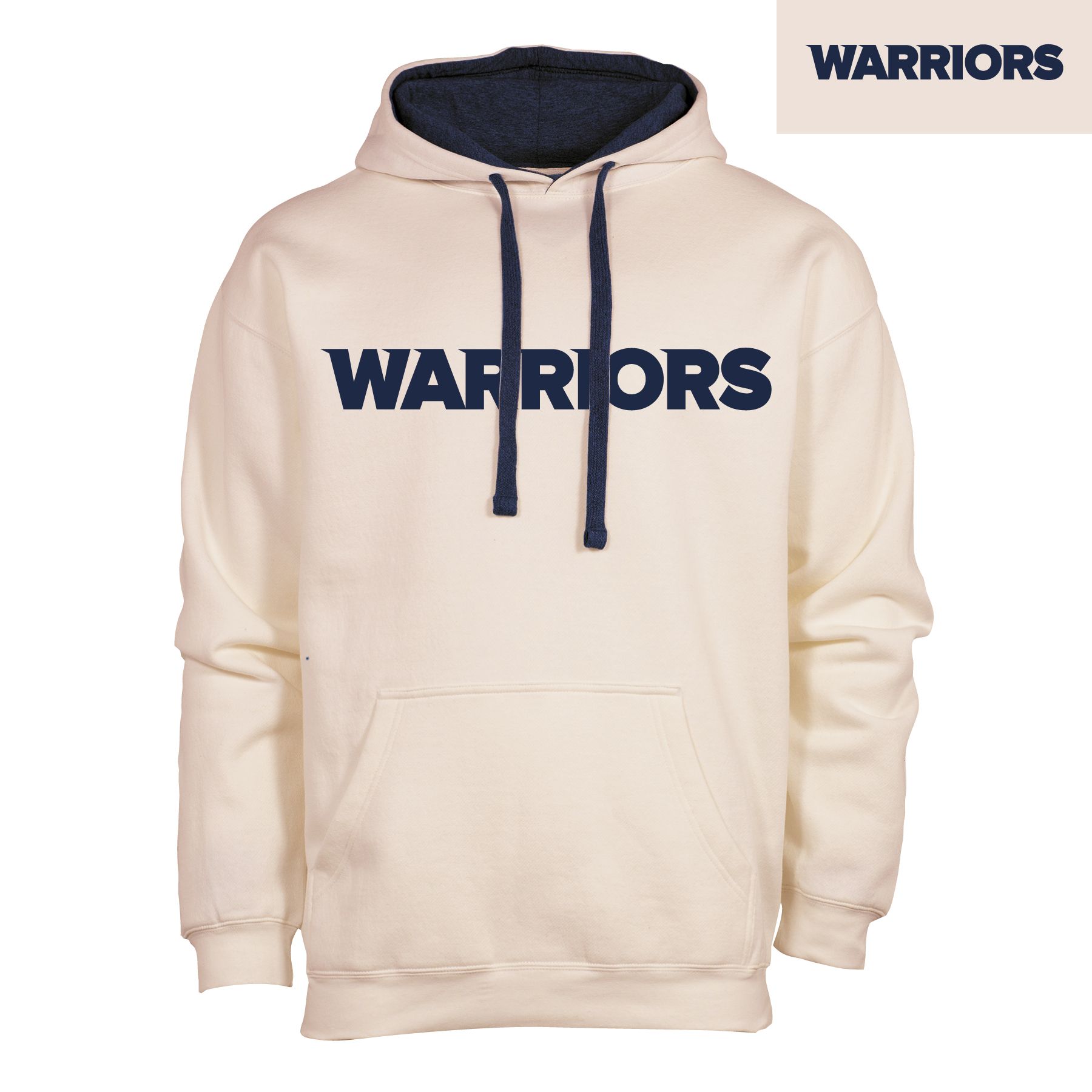 Colorblock Hooded Sweatshirt White/Navy