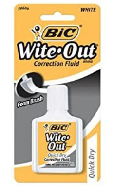 Bic White Out Quick Dry Correction Fluid