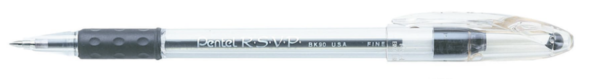 Pentel R.S.V.P. Ballpoint Pen - Black .7mm 1Pk BP
