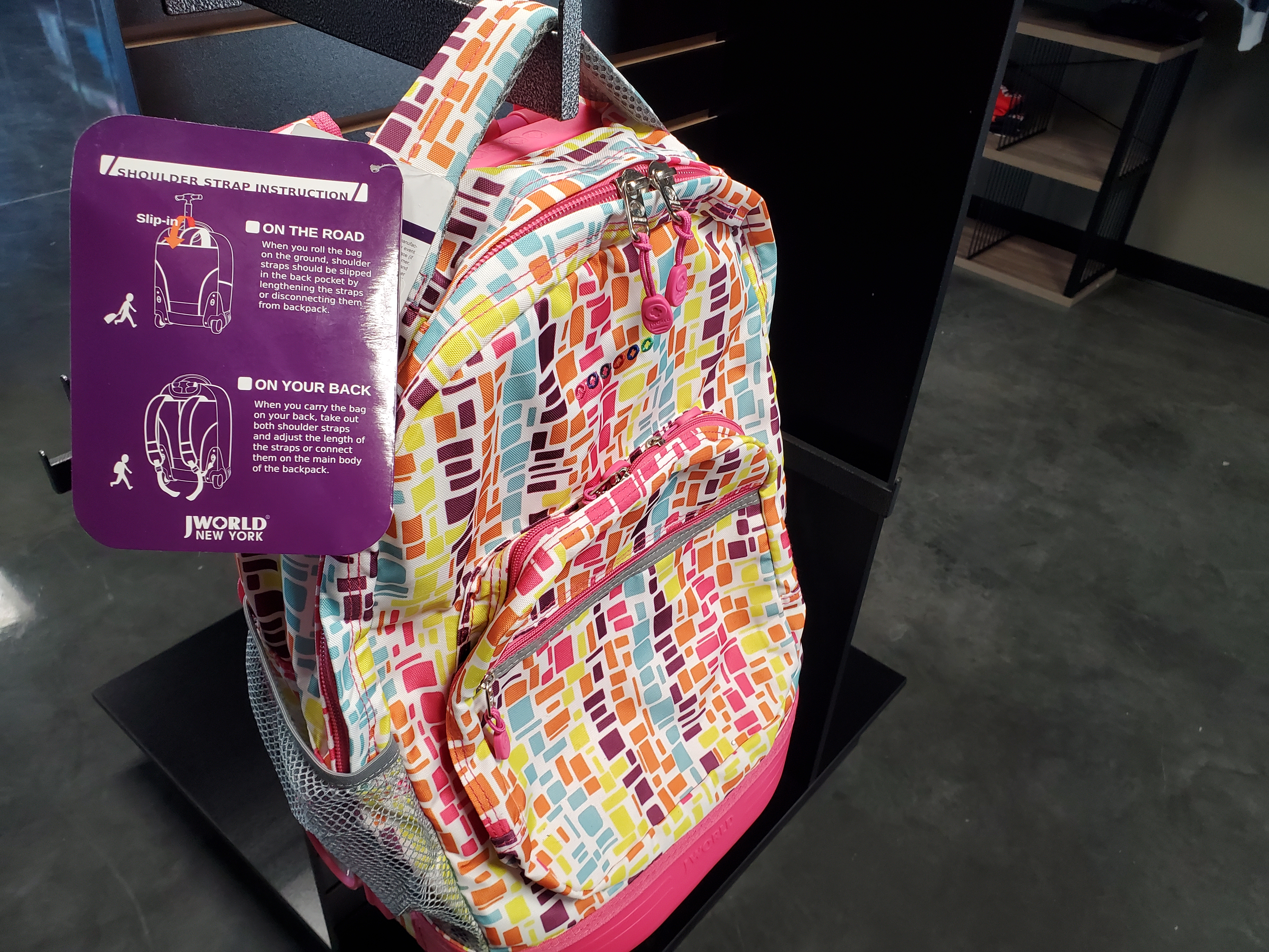 JWORLD Rolling Backpack