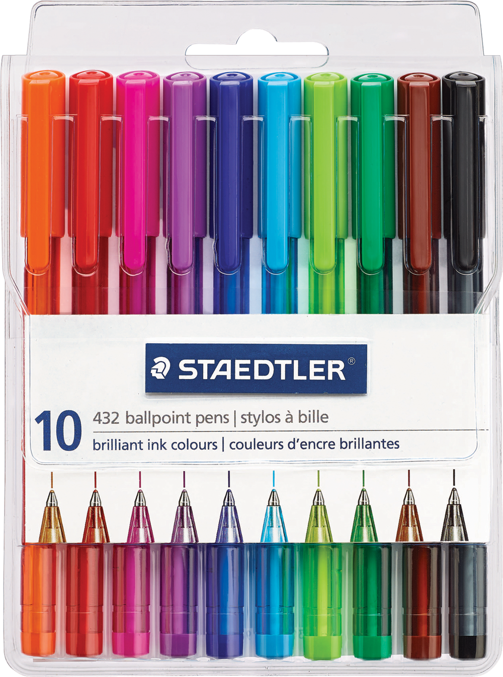 Staedtler 432 Ballpoint Pen - Asst .5mm 10Pk BP Fashion