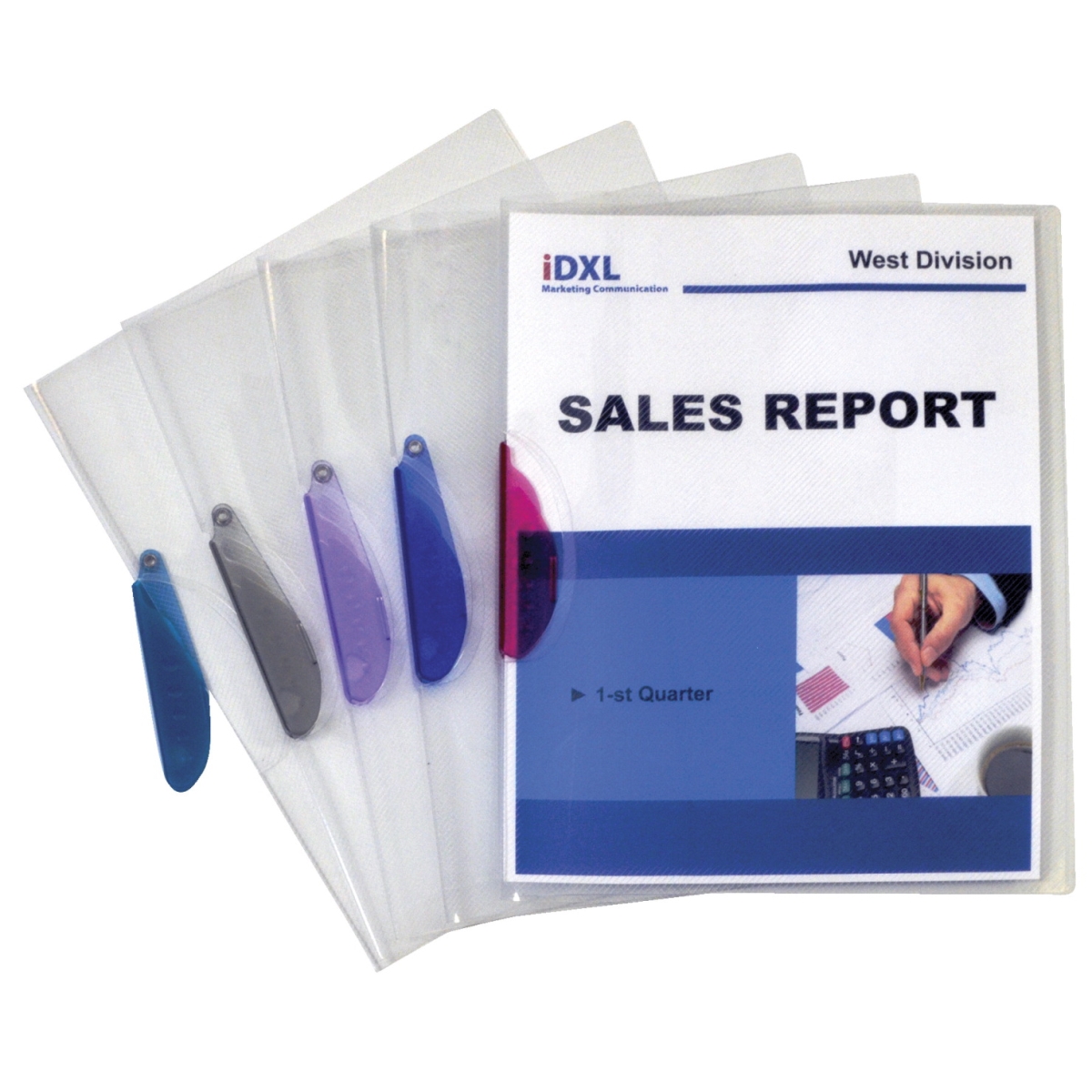 Report Cover with Sling Clip Assorted