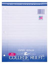 Filler Paper College Rule 150 sheets
