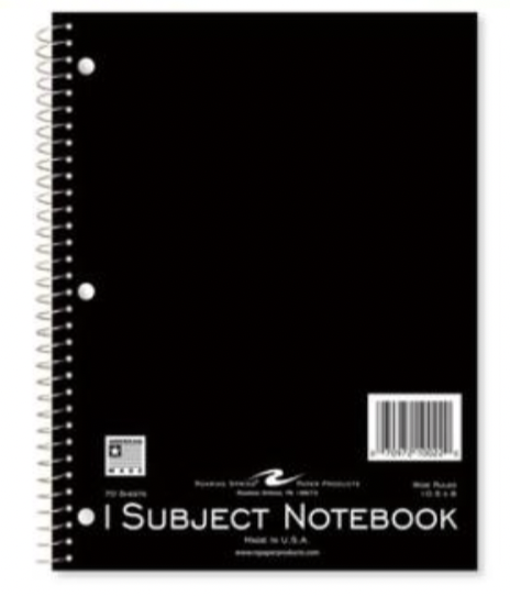 Roaring Spring Wirebound Notebook, One Subject, 10.5 x 8 Inches, 70 Sheets, College Ruled