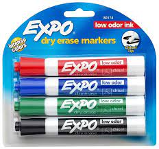 EXPO Dry Erase Markers 4/Pck