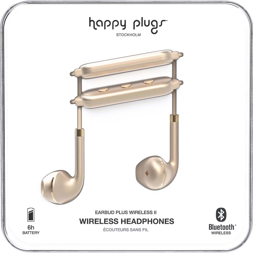 Happy Plugs Earbuds Plus Wireless II - Matte Gold