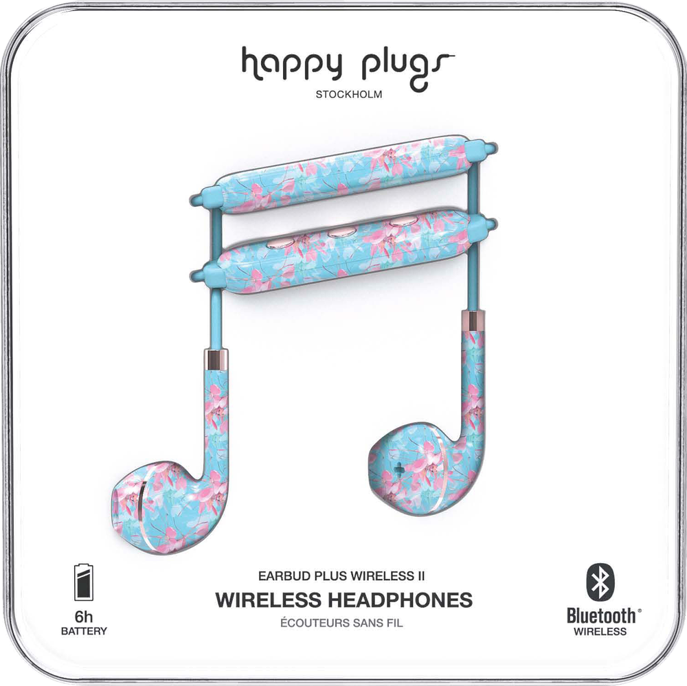 Happy Plugs Earbuds Plus Wireless II - Botanica Exotica
