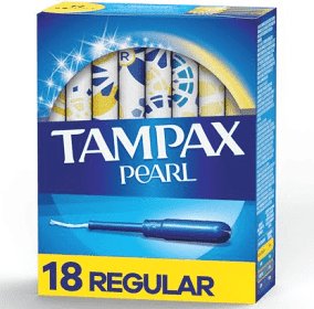 Tampax Pearl Regular Unscented 18 Ct