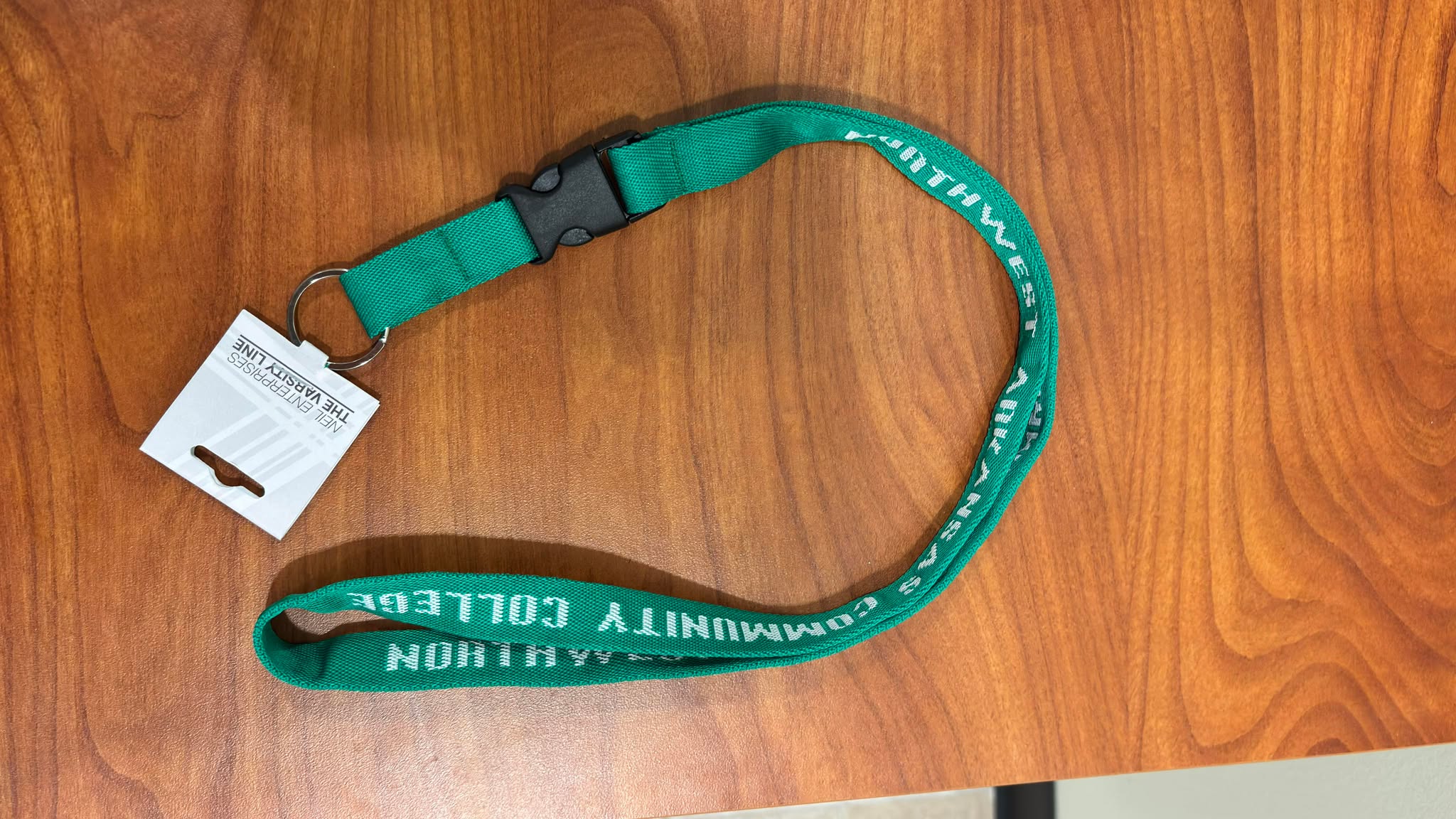 Northwest Arkansas Community College Green Woven Lanyard