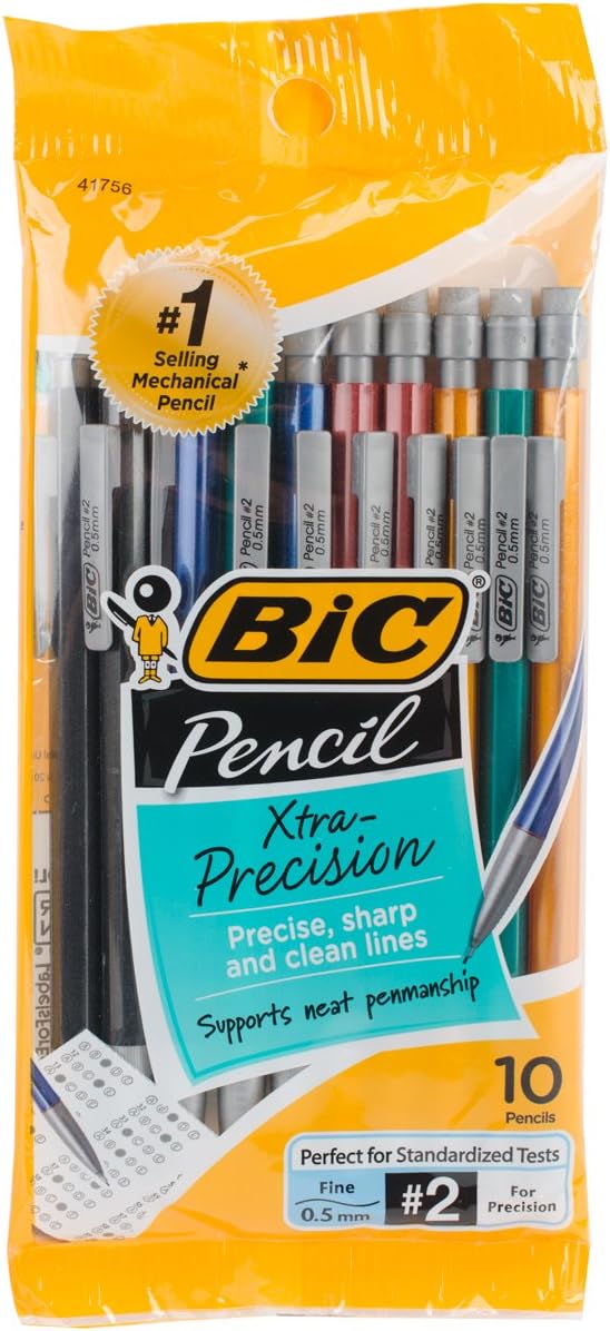 BIC Mechanical Pencils with Pocket Clip 10/Pck