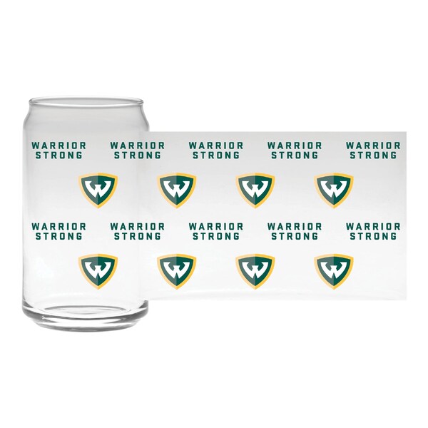 Warrior Strong Logo 16oz Beer Can Glass
