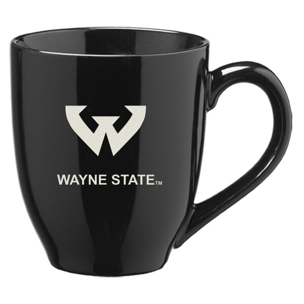 Wayne State Wordmark Logo 16oz Bistro Ceramic Mug