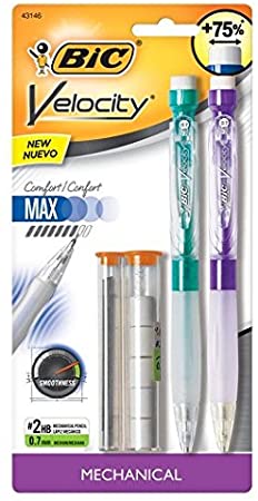 Bic Velocity Side Clic Mechanical Pencil with Refill 2pk