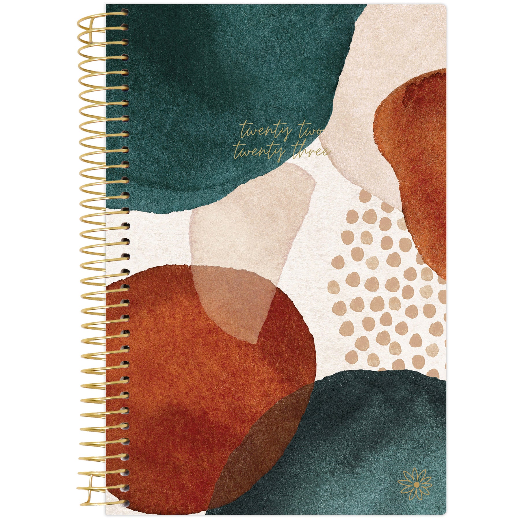 Green Earthy Abstract 2022-23 Soft Cover Planner