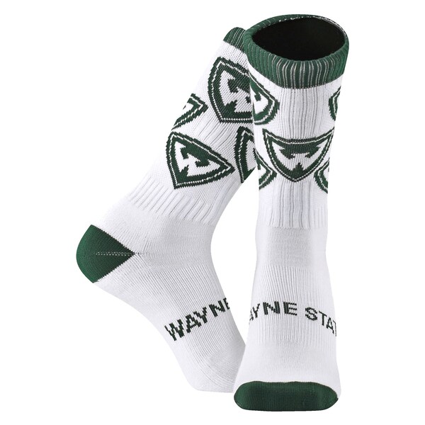Wayne State Shield Print Adult Crew Socks
