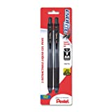 Pentel Energelx Roller Gel Pens 0.7mm Medium Point Black 2 Pack